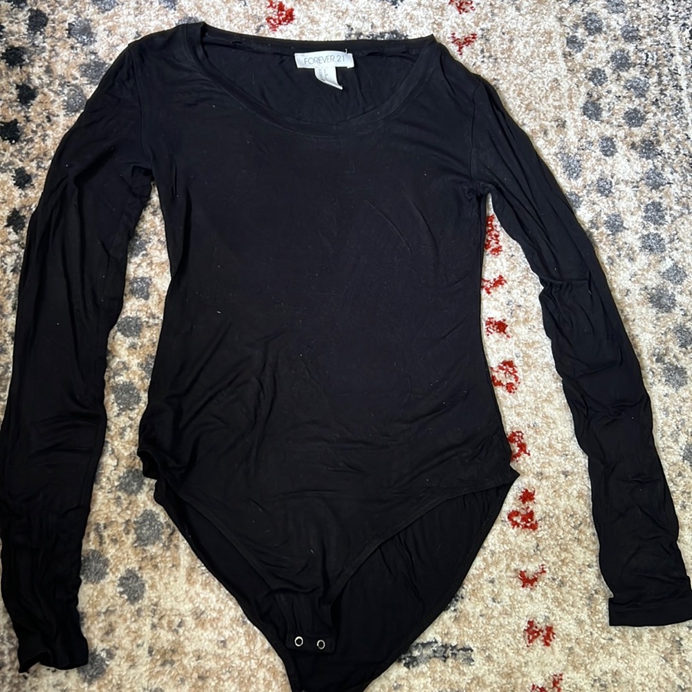 Long sleeve black bodysuit
